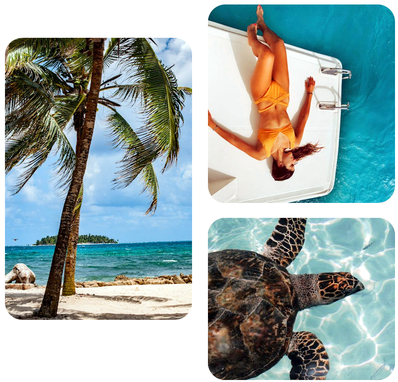 Collage of Caribbean destinations